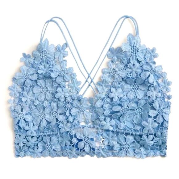 NEW! Blue Daisy Crochet Lace Bralette 🌸 - Picture 5 of 7
